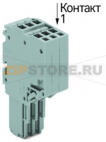 2-проводная розетка; Фиксирующий рычаг; 1,5; 6-пол.; 1,50 mm; серые Wago 2020-206/124-000