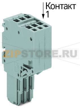 2-проводная розетка; Фиксирующий рычаг; 1,5; 6-пол.; 1,50 mm; серые Wago 2020-206/124-000 