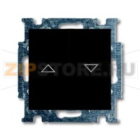 Выключатель двухклавишный, однополюсный, шато-черный ABB 2CKA001012A2176