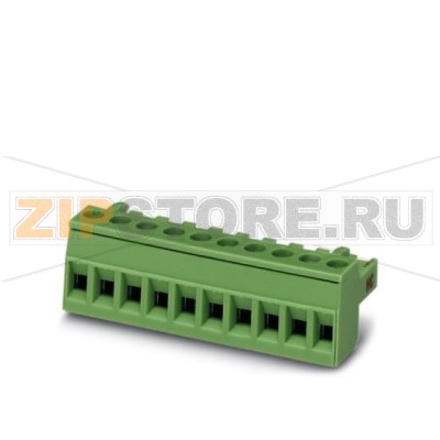 Вилочная часть Phoenix Contact MSTBT 2,5 HC/ 4-ST Номинальный ток: 16 А, Расчетное напряжение (III/2): 320 В, Полюсов: 4, Размер шага: 5 мм, Технология подключения: Винтовые зажимы, Цвет: зеленый, Поверхность контакта: олово, Т-образная штекерная часть MSTBT имеет равные выступающие части с обеих сторон печатной платы.Минимальный заказ: 50 шт.Упаковка: 50 шт.
