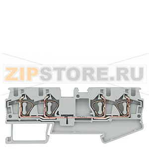 КЛЕММА ПРОХОДНАЯ ПРУЖИННОЕ ПОДСОЕДИНЕНИЕ, 4 ПОДСОЕДИНЕНИЯ: 0.5 -4 MM2, ШИРИНА: 6.2 MM, СЕРАЯ Siemens 8WH2004-0AG00 