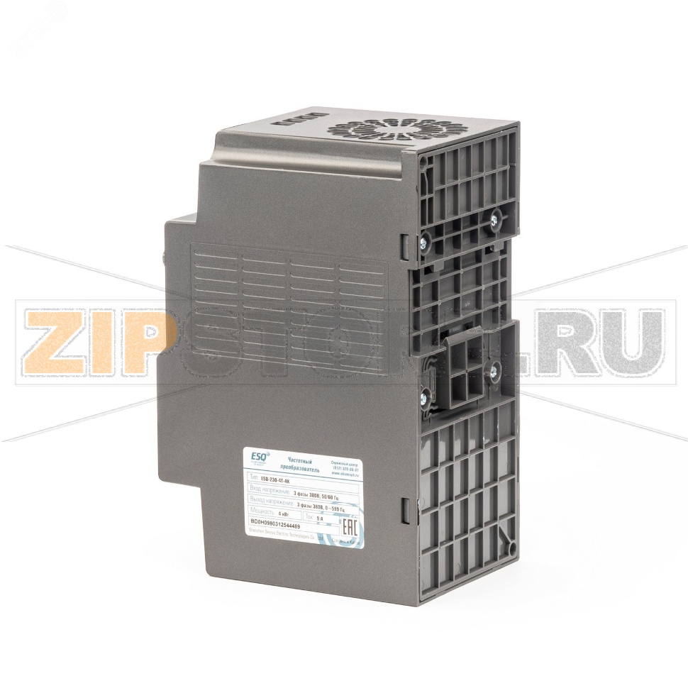 Преобразователь частоты 4 кВт, 380 В, 0-599 Гц, IP20 ESQ 08.04.304426 
