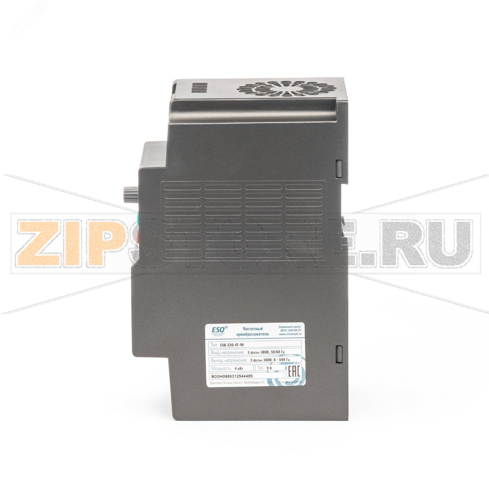 Преобразователь частоты 4 кВт, 380 В, 0-599 Гц, IP20 ESQ 08.04.304426 