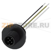 Принадлежности для позиционного выключателя 3SE51/52; штекер M12, 5-полюсный, для M20 x 1,5; контакт 1 = коричневый провод, контакт 2 = белый провод, контакт 3 = желто-зеленый провод, контакт 4 = черный провод, контакт 5 = серый провод. Подходит для элект