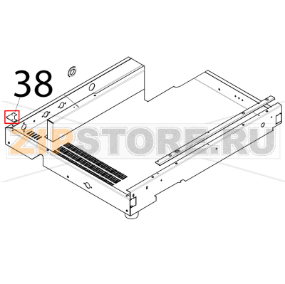 Angolare rinforzo posteriore basamento Tecnoeka KF 1010 A UD Angolare rinforzo posteriore basamento Tecnoeka KF 1010 A UDЗапчасть на деталировке под номером: 38