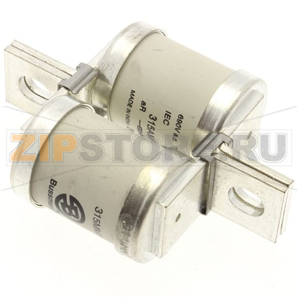 Предохранитель, 315 A, AC 690 В, DC 350 В, 200 кА, BS88, 83x113 мм, aR, BS Eaton 315A 690V AC TYP 