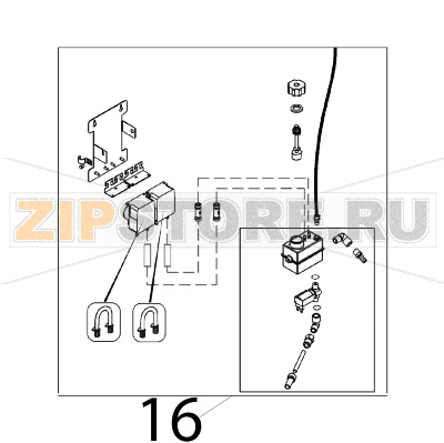 Gruppo pompe Angelo Po FX201G3 Gruppo pompe Angelo Po FX201G3Запчасть на деталировке под номером: 16