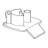 Vegetable slicer lid Robot Coupe CL 50