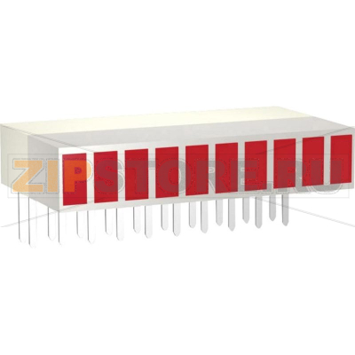 Линейка светодиодная, 10 зеленых диодов, 25.4x14x5 мм Signal-Construct ZAEW1032 