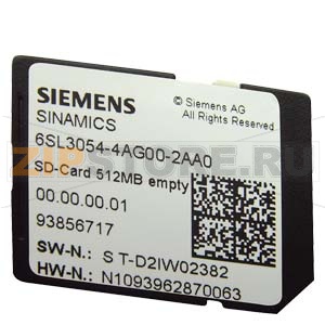 SINAMICS G120 SD карта 512 MB вкл. лицензирования (Свидетельство лицензии) v4.7 SP10 HF6 Siemens 6SL3054-7TF00-2BA0 