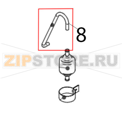 Трубка, Ø: 8 мм Abat ШХс-0,7-03 Трубка, Ø: 8 мм Abat ШХс-0,7-03Запчасть на деталировке под номером: 8