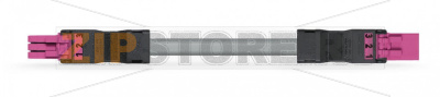 pre-assembled interconnecting cable; Eca; Socket/plug; 3-pole; Cod. B; 4m; 1,50 mm; pink Wago 891-8993/006-407 Protected against mismating and maintenance-freeLow profile with 4.4 mm pole spacingComponents can be clearly printed on and color-coded to meet custom requirements....