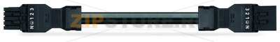 pre-assembled interconnecting cable; Eca; Socket/plug; 5-pole; Cod. A; H05Z1Z1-F 5G 1.5 mm; 5 m; 1,50 mm; black Wago 891-8995/016-501 Protected against mismating and maintenance-freeLow profile with 4.4 mm pole spacing...