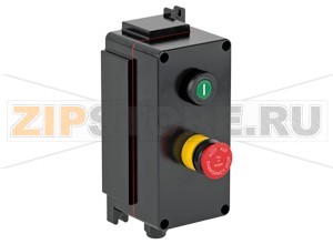Модуль управления Control Unit Ex e, GRP, 2 Functions LCP2.PGMX.ERMX.F.1 Pepperl+Fuchs Electrical specificationsOperating voltage250 V max.Operating current16 A max.Terminal capacity2.5 mm2FunctionpushbuttonColorgreenContact configuration1x NO / 1x NCUsage categoryAC12 - 12 ... 250 V AC - 16 AAC15 - 12 ... 250 V AC - 10 ADC13 - 12 ... 110 V DC - 1 ADC13 - 12 ... 24 V DC - 1ANumber of poles2LabelingIFunction 2mushroom buttonColorredContact configuration1x NO / 1x NCUsage categoryAC12 - 12 ... 250 V AC - 16 AAC15 - 12 ... 250 V AC - 10 ADC13 - 12 ... 110 V DC - 1 ADC13 - 12 ... 24 V DC - 1ANumber of poles2Operator actionlatching , pull to releaseLabelingEMERGENCY STOP / NOT AUSMechanical specificationsHeight220 mm (A)Width110 mm (B)Depth101 mm (C)External dimension142 mm with operators (C1) 235 mm with mounting brackets (K)Fixing holes distance, height220 mm (G)Fixing holes distance, width78 mm (H)Enclosure coverfully detachableCover fixingM6 stainless steel socket cap head screwsFixing holes diameter7 mm (J)Degree of protectionIP66Cable entryNumber of cable entries1x M25 in face B fitted with polyamide Ex e cable glandDefined entry areaface BMaterialEnclosurecarbon loaded, antistatic glass fiber reinforced polyester (GRP)Finishinherent color blackSealone piece solid silicone rubberMass3 kgMounting7 mm slots moulded into baseGrounding2.5 mm2 grounding terminalAmbient conditionsAmbient temperature-40 ... 55 °C (-40 ... 131 °F) @ T4 -40 ... 40 °C (-40 ... 104 °F) @ T6 Data for application in connection with hazardous areasEU-Type Examination CertificateCML 16 ATEX 3009 XMarking II 2 GD Ex db eb mb IIC T* Gb Ex tb IIIC T** °C Db T6/T80 °C @ Ta +40 °C T4/T130 °C @ Ta +55 °CInternational approvalsIECEx approvalIECEx CML 16.0008XEAC approvalTC RU C-DE.GB06.B.00567ConformityDegree of protectionEN 60529General informationSupplementary informationEC-Type Examination Certificate, Statement of Conformity, Declaration of Conformity, Attestation of Conformity and instructions have to be observed where applicable. For information see www.pepperl-fuchs.com.AccessoriesOptional accessoriesEngraved traffolyte tag labelEngraved AISI 316L stainless steel tag labelColor in-fill stainless steel tag label