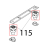 BI-Component foot, H100 Unox XVC 205E