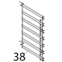 Griglia laterale DX/SX, INOX 7, TG, GN1/1 Unox XVC 504
