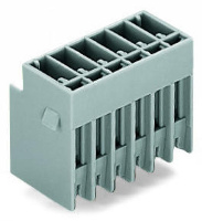 Вилка THT; 1.0 x 1.0 mm solder pin; прямые; Шаг контактов 5 мм; 10-пол.; серые Wago 769-640