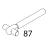 Handle and hook 70 mm Piron P920RXS