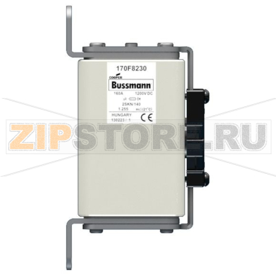 Предохранитель, 160 A, DC 1200 В, 100 кА, size 2, 65x90x165 мм, aR, IEC Eaton FUSE 160A 1200V 2 