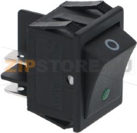 SWITCH 2-POLES BLACK 16A 250V