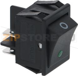 SWITCH 2-POLES BLACK 16A 250V 
