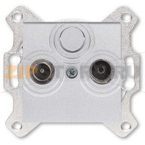 Розетка проходная TV-R, 7 дБ, серебро ABB 2CHH083607A6070 