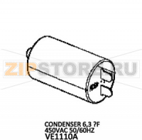 Condenser 6,3 ?F 450VAC 50/60HZ Unox XB 695