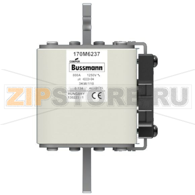 Предохранитель 800 A, AC 1250 В, size 3, 74x92x141 мм, aR, IEC Eaton FUSE 800A 1250V 3KW/110 AR 