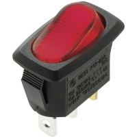 Переключатель клавишный 250 В/AC, 10 А, 1 x выкл/вкл TRU Components TC-R13-278B-02