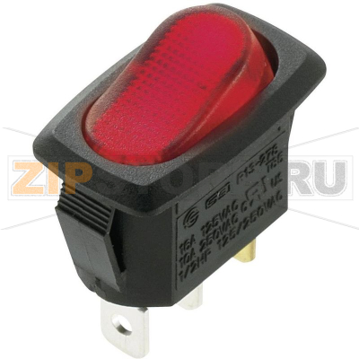 Переключатель клавишный 250 В/AC, 10 А, 1 x выкл/вкл TRU Components TC-R13-278B-02 