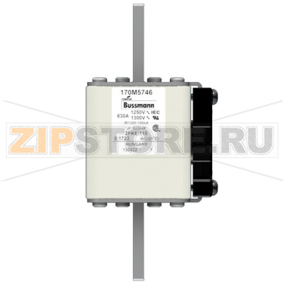 Предохранитель, 700 A, AC 1100 В, 100 кА, size 2, 61x77x160 мм, aR, IEC UL Eaton FUSE 700A 110 