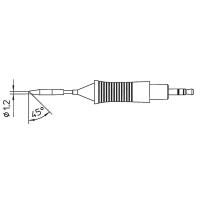 Жало паяльное, круглое, скошенное, 45°, наконечник: 1.2 мм, 1 шт Weller RT6
