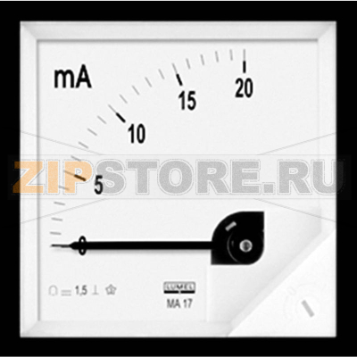 Ампертметр стрелочный 0-50 А, 72x72 мм Lumel MA17 50A/60mV 