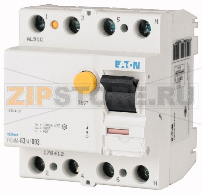 Устройство защиты от аварийного тока, 80A, 4p, 30 мА, тип AC Eaton FRCMM-80/4/003 