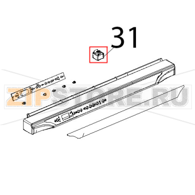 Piedino quadro 35x35, H26, nylon caricato vetro grigio Unox XF 188 Piedino quadro 35x35, H26, nylon caricato vetro grigio Unox XF 188Запчасть на деталировке под номером: 31