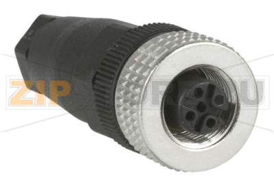 Разъем 3 А, 4 контакта, М12 Schneider Electric XZCC12FDM40B 