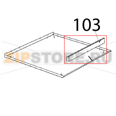 Barriera frontale Unox XL 413 Barriera frontale Unox XL 413Запчасть на деталировке под номером: 103