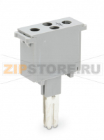 Корпус вилки; 2-пол.; с диодом 1N4007; шириной 10 мм; серые Wago 280-803/281-411