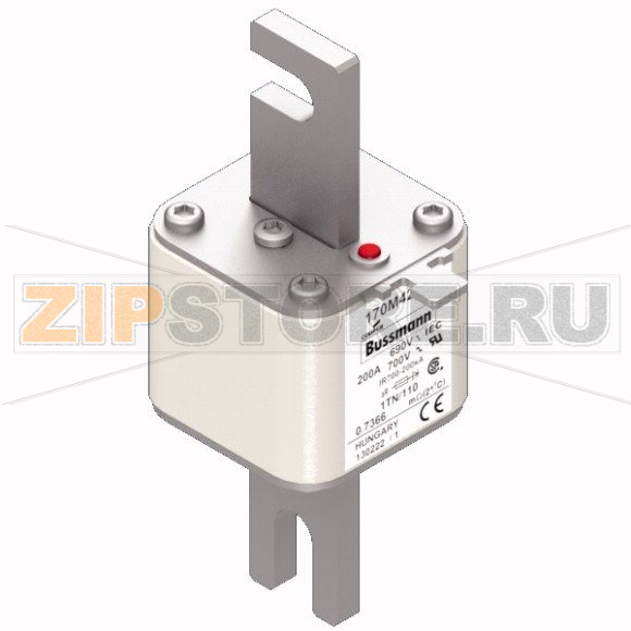 Предохранитель, 200 A, AC 690 В, 200 кА, DIN 1, 53x66x138 мм, aR, DIN, IEC Eaton FUSE 200A 690V 