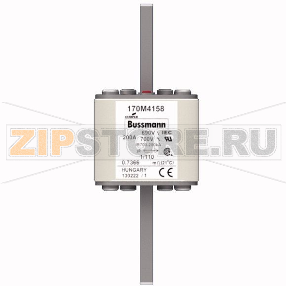 Предохранитель, 200 A, AC 690 В, 200 кА, DIN 1, 53x66x138 мм, aR, DIN, IEC Eaton FUSE 200A 690V 