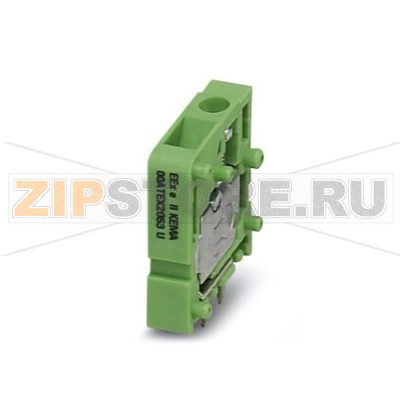 Клеммы для печатного монтажа Phoenix Contact FRONT 2,5-H/SA 5-EX Номинальный ток: 24 А, Номинальное напряжение: 320 В, Номинальный ток (Ex): 20 А, Номинальное напряжение (Ex): 176 В, Размер шага: 5 мм, Полюсов: 1, Тип подключения: Винтовые зажимы, Монтаж: пайка, Направление подключения, проводник / печатная плата: 0 °, Цвет: зеленый, Возможна установка в ряд модулей с различным количеством полюсов (контактов)!.Минимальный заказ: 50 шт.Упаковка: 50 шт.