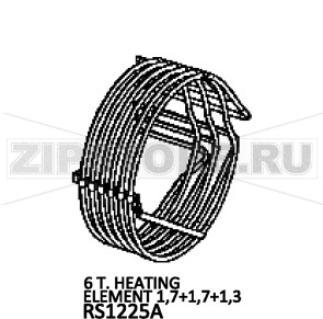 ТЭН 6 T. 1,7+1,7+1,3кВт, 230В Unox XBC 805E (4,7кВт) ТЭН 6 T. 1,7+1,7+1,3кВт, 230В Unox XBC 805E (4700Вт)Запчасть на деталировке под номером: 53Название запчасти на английском языке: 6 T. Heating element 1,7+1,7+1,3 Unox XBC 805E