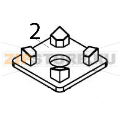 Fixing plate for jug Hurakan HKN-BLW2 Fixing plate for jug Hurakan HKN-BLW2Запчасть на деталировке под номером: 2