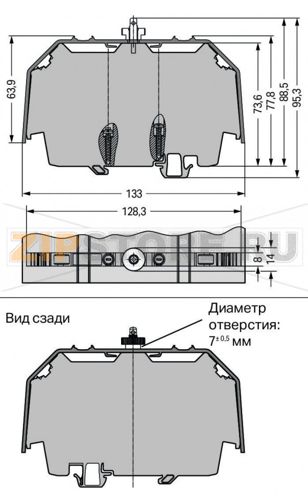 Держатель крышки; Тип 3; серые Wago 709-169 