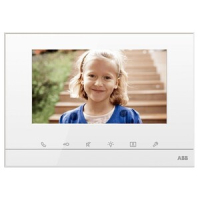 Видеопанель 4.3″ с трубкой и цветным дисплеем, белый глянцевый ABB 2TMA070020W0055