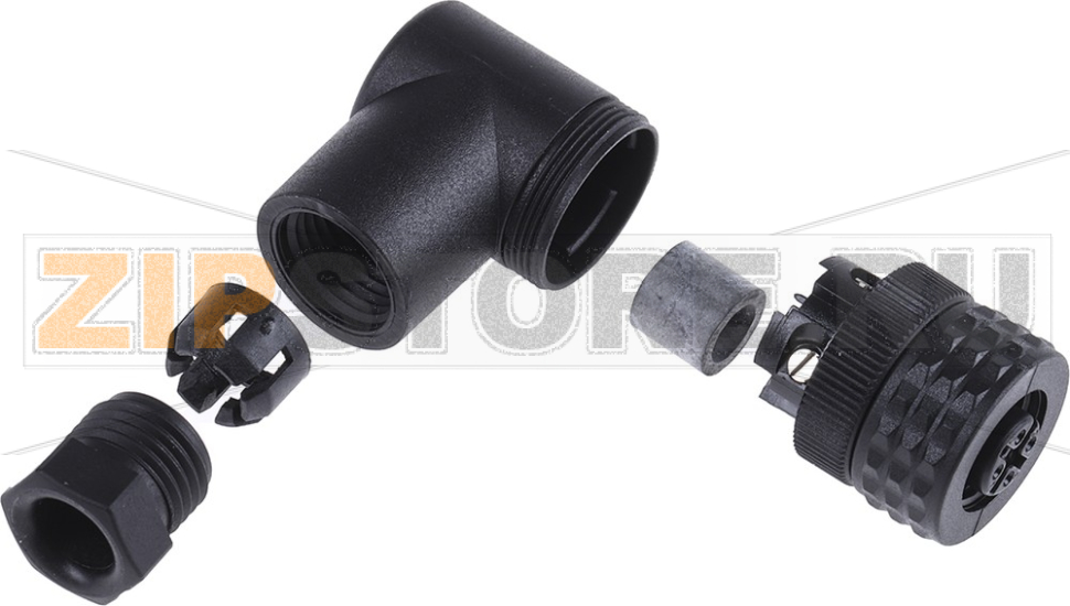 Разъем круглый M12, IP67, 4 контакта Hirschmann ELWIKA 4012 K PG7 