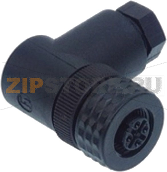 Разъем круглый M12, IP67, 4 контакта Hirschmann ELWIKA 4012 K PG7 