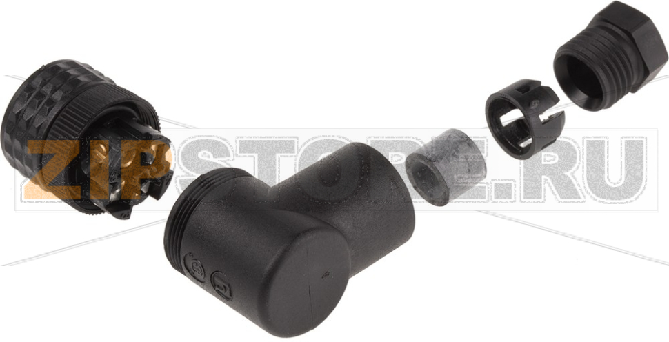 Разъем круглый M12, IP67, 4 контакта Hirschmann ELWIKA 4012 K PG7 