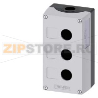 ПУСТОЙ КОРПУС ДЛЯ СБОРКИ ПОСТА УПРАВЛЕНИЯ С КНОПКАМИ, ПЕРЕКЛЮЧАТЕЛЯМИ И ИНДИКАТОРАМИ 22MM, С КРУГЛЫМИ ВЫРЕЗАМИ, МАТЕРИАЛ КОРПУСА - ПЛАСТИК, КРЫШКА КОРПУСА - СЕРАЯ, 3 КОМАНДНЫХ ТОЧКИ, ПЛАСТИК, КРЫШКА КОРПУСА С МЕСТАМИ ДЛЯ НАКЛЕИВАНИЯ МАРКИРОВОЧНЫХ ТАБЛИЧЕК