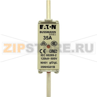 Предохранитель, 35 A, AC 500 В, 120 кА, NH01, gL/gG, IEC Eaton NH FUSE 35A 500V GG/GL SIZE 01